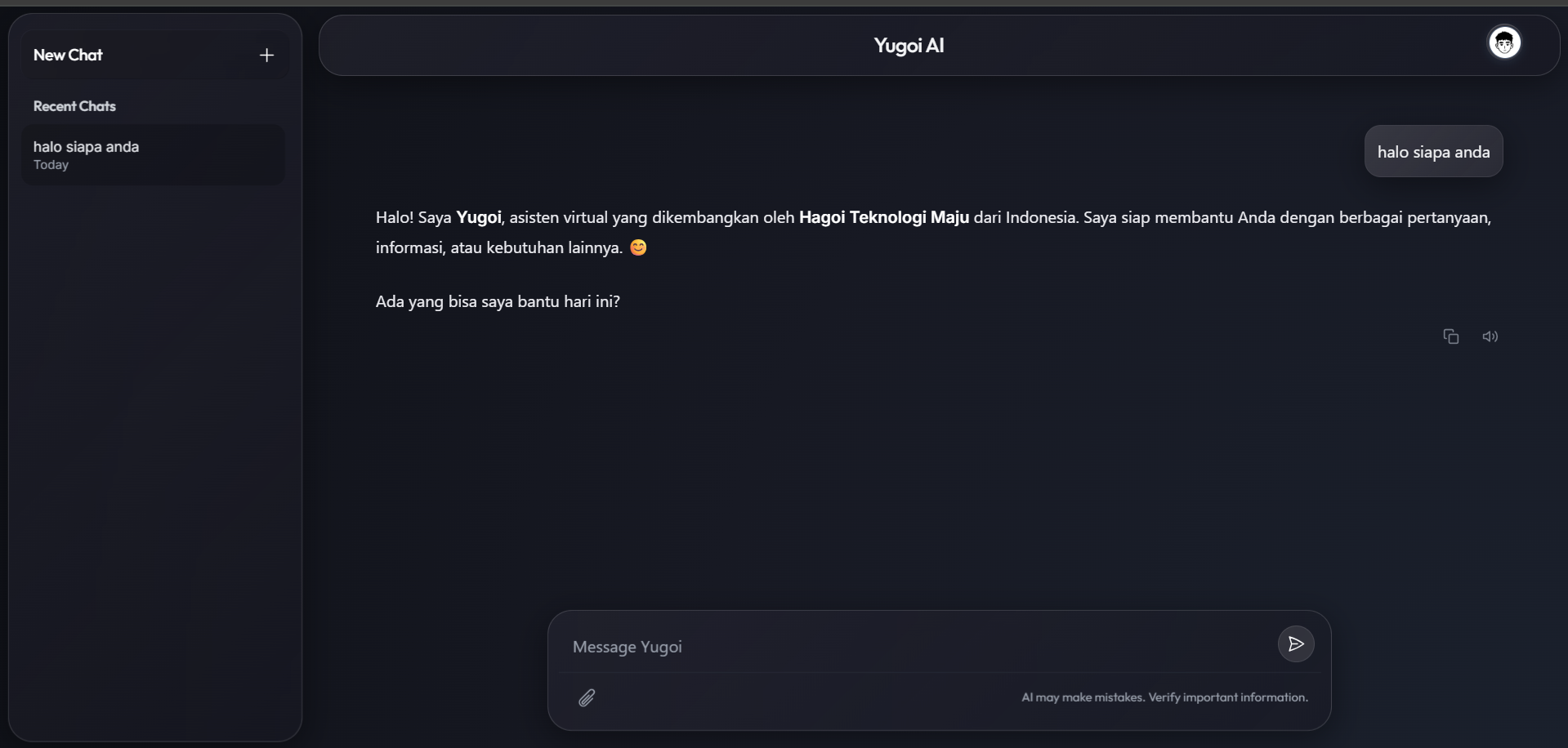 Yugoi AI Chat